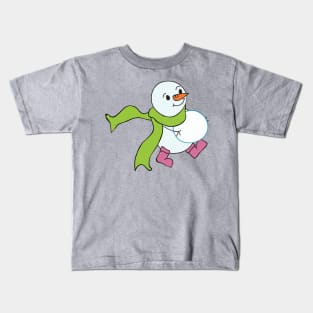 Snowman making snowman Kids T-Shirt